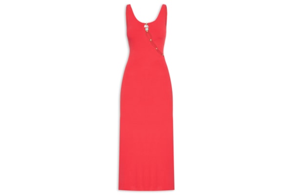 Vestido Detalhe Busto - Vermelho