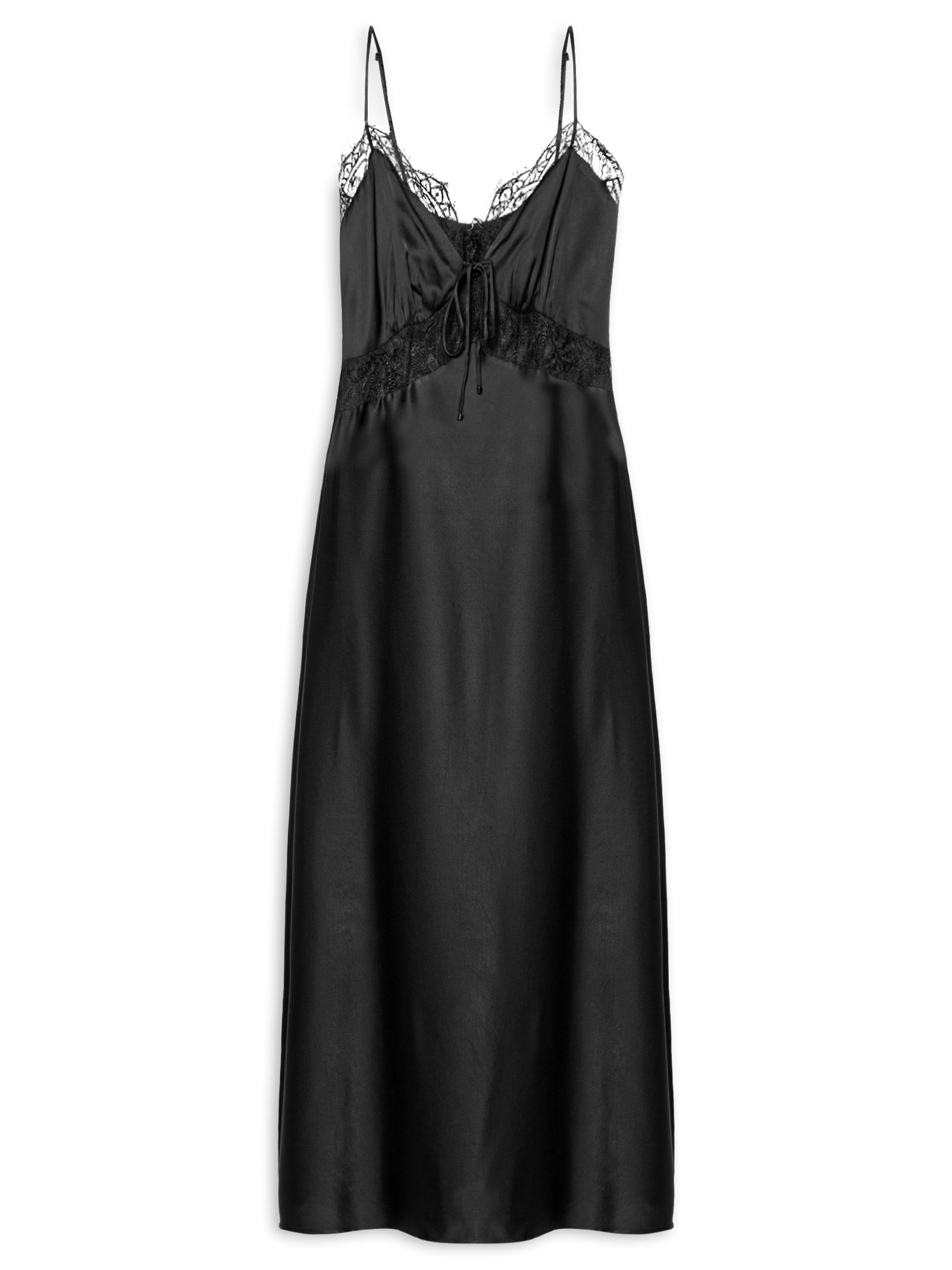 Vestido Detalhe Renda Preto Forum