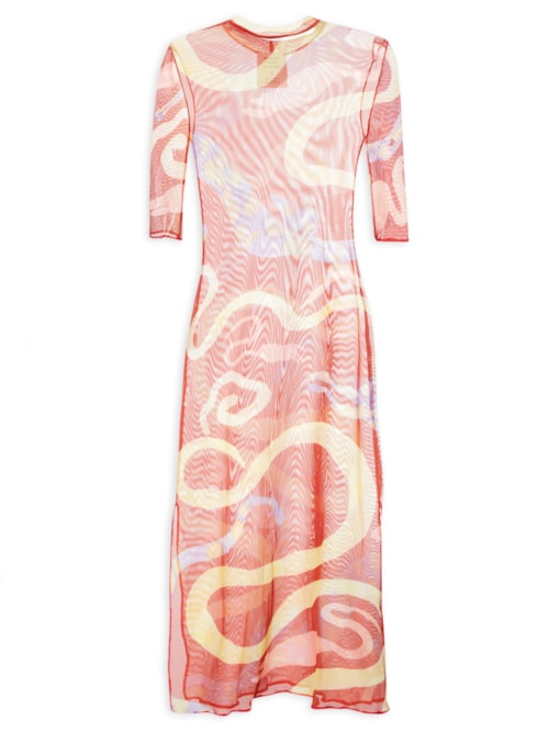 Vestido Dora Manga Curta – Vermelho