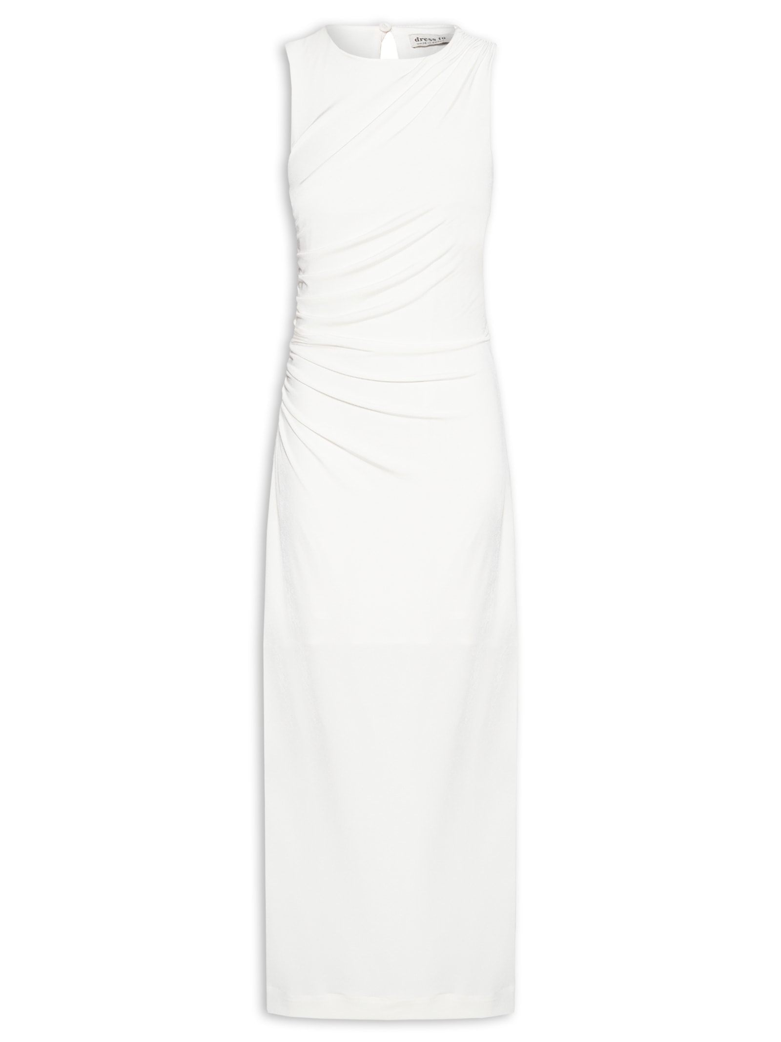 Vestido Drapeado Jersey Branco Dress To