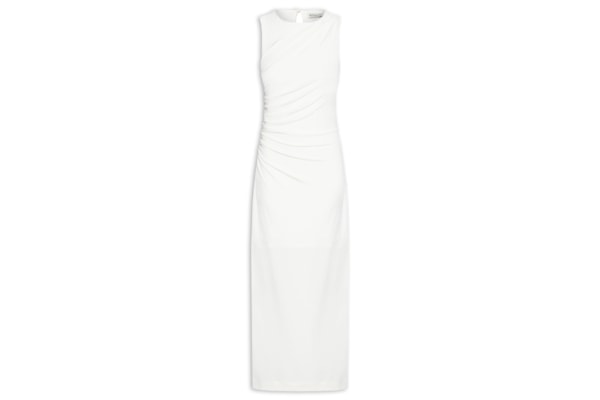 Vestido Drapeado Jersey - Branco