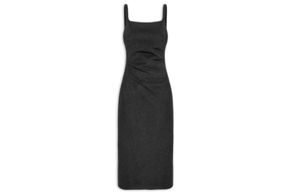 Vestido Drapeado Peletizado 360 - Preto
