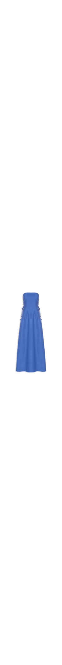 Vestido Drop Waist Amarração Lateral - Azul