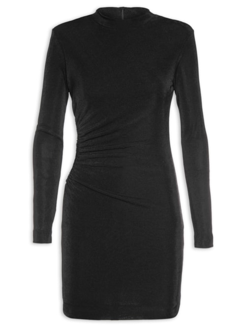 Vestido Elastex Abertura Lateral – Preto