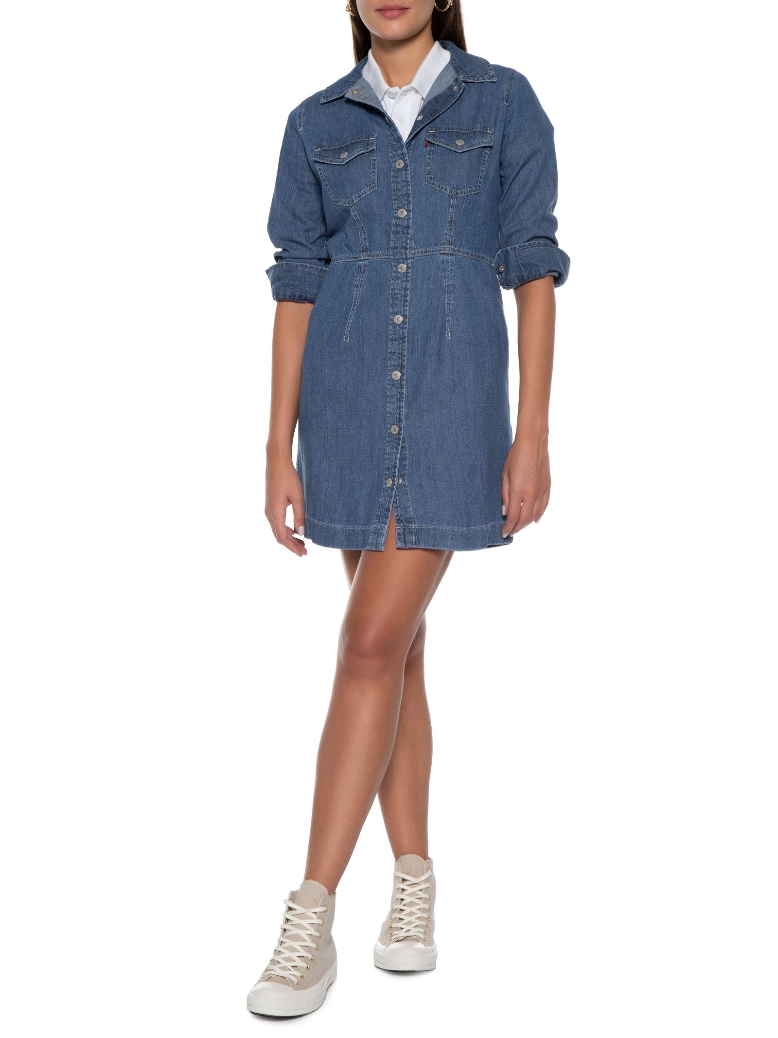 Vestido Ellie Denim Dress Azul Levi's