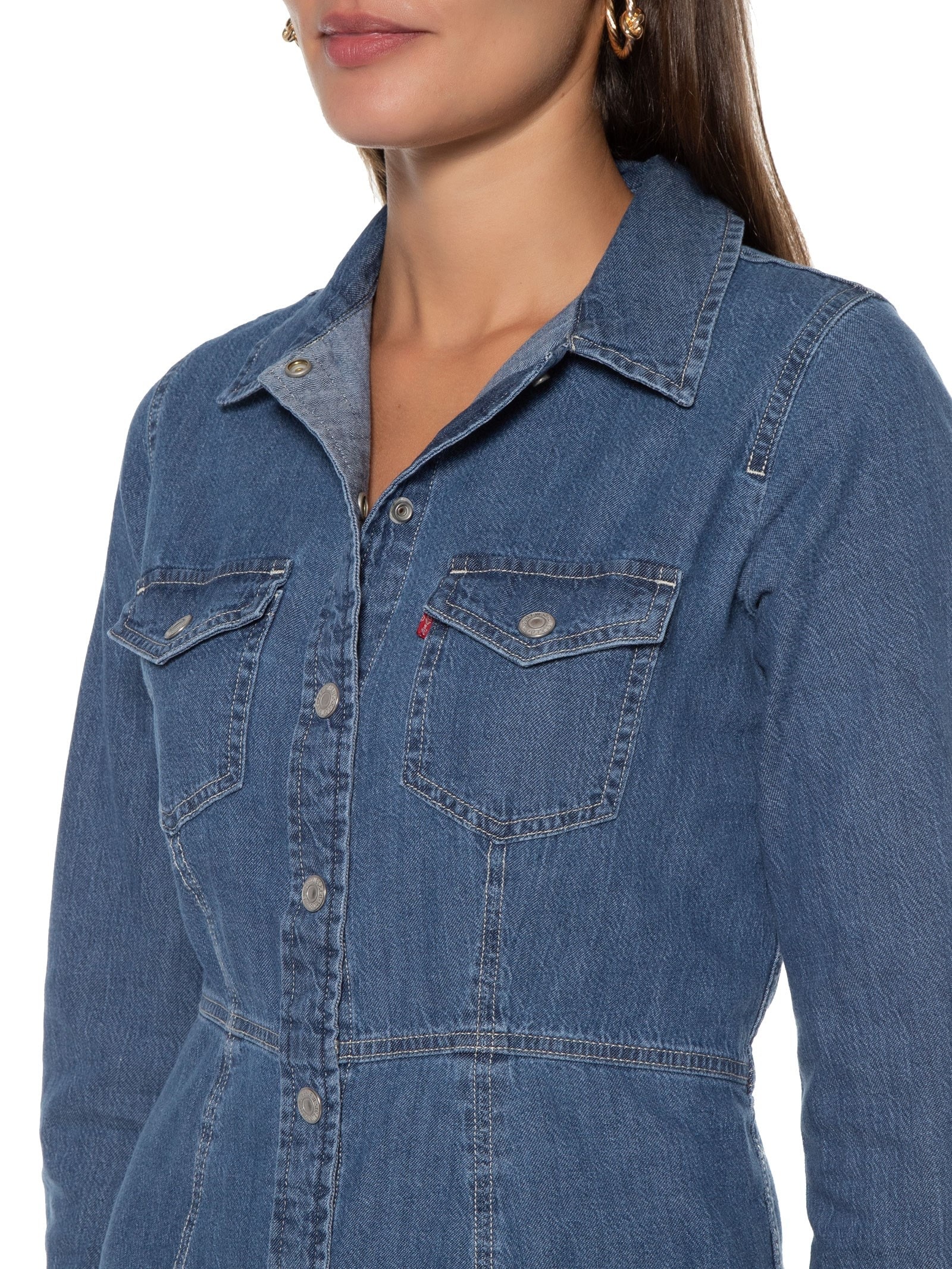 Vestido Ellie Denim Dress Azul Levi's