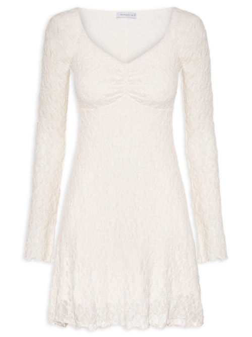 Vestido Em Renda - Off White