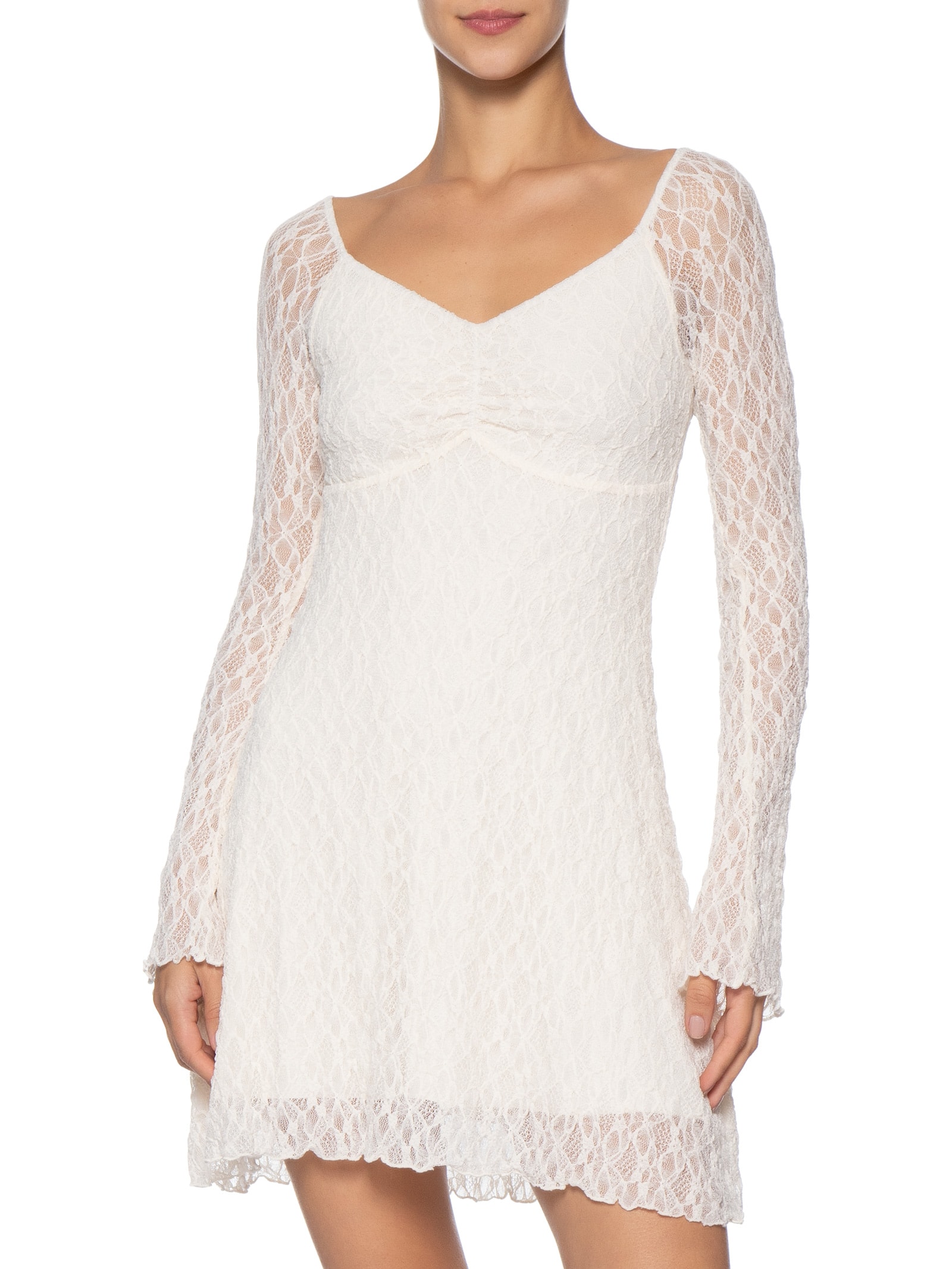 Vestido Em Renda Off White Market 33