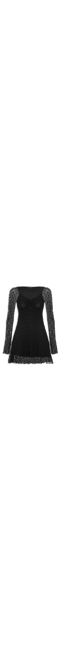 Vestido Em Renda - Preto
