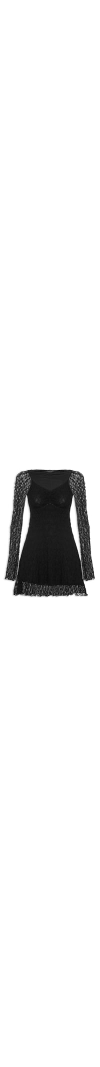 Vestido Em Renda - Preto