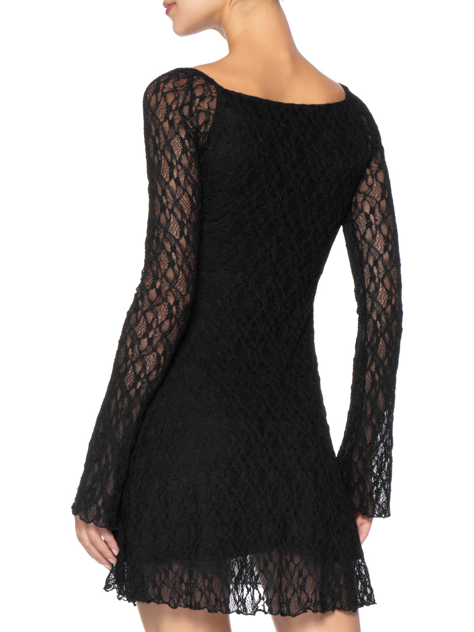 Vestido Em Renda Preto Market 33