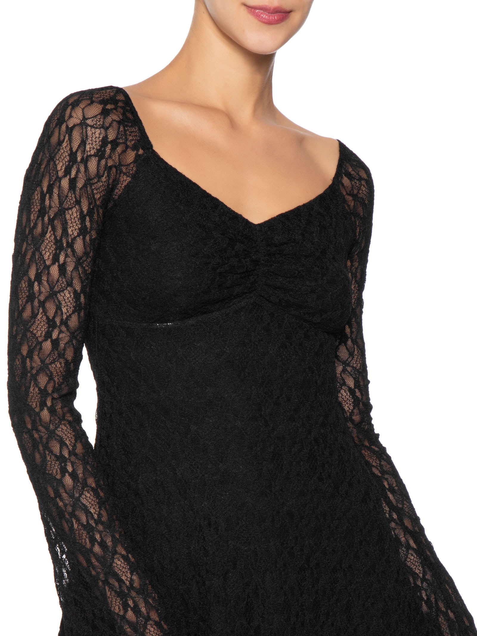 Vestido Em Renda Preto Market 33