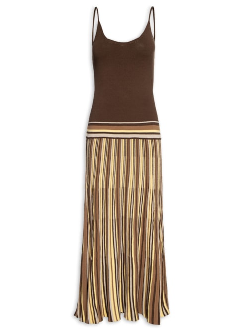 Vestido Em Tricot – Marrom