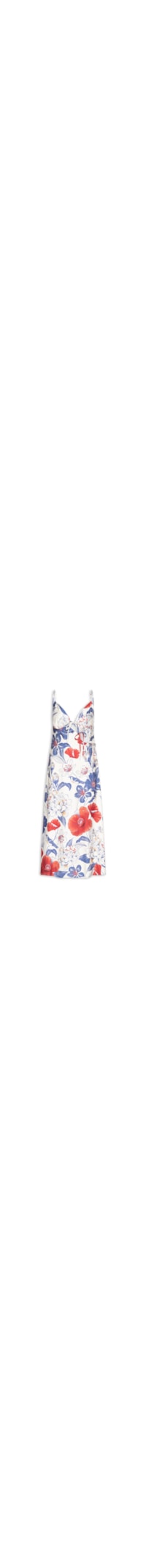 Vestido Enviesado Floral Vera - Branco