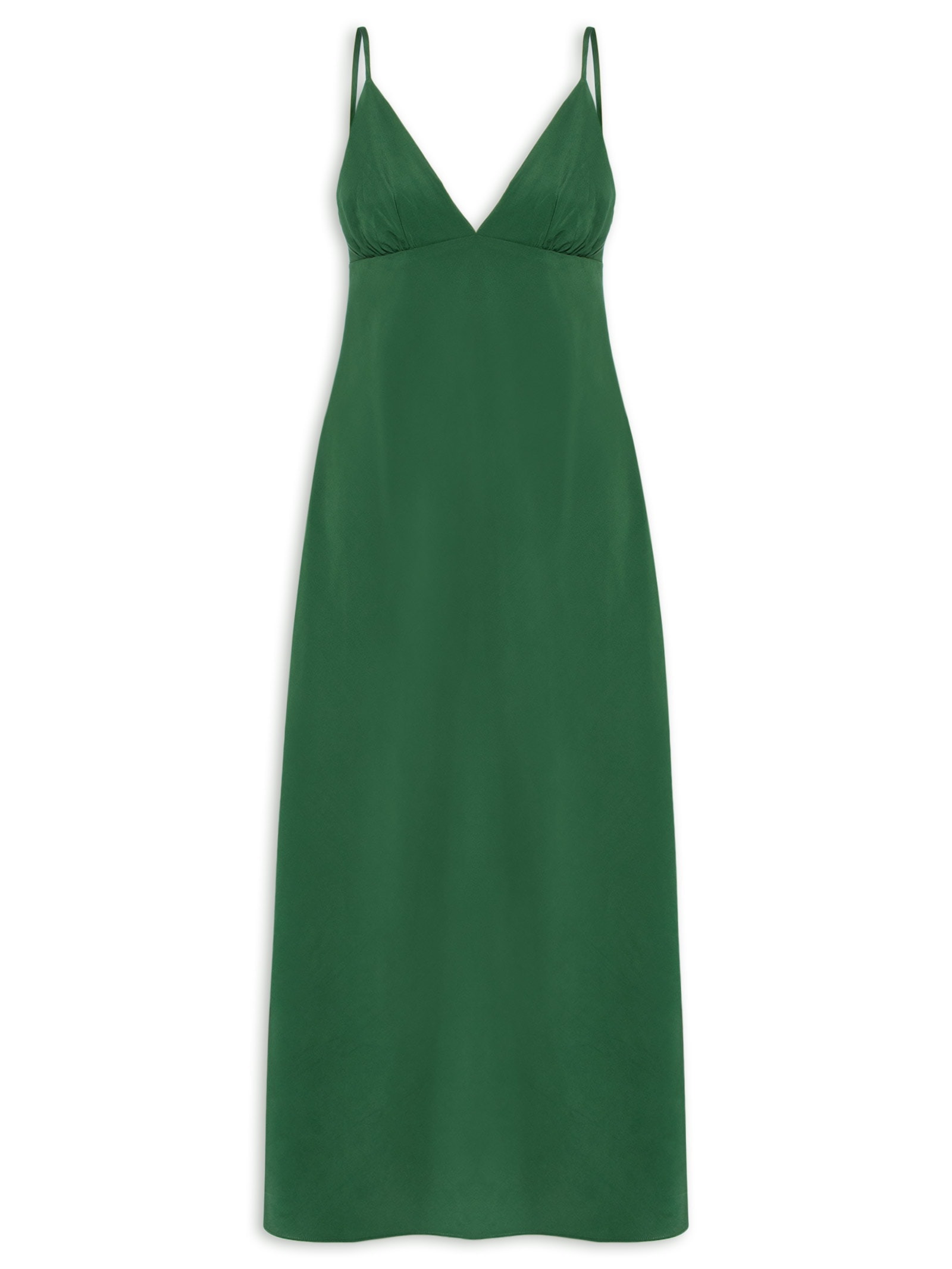 Vestido Enviesado Midi Verde Farm