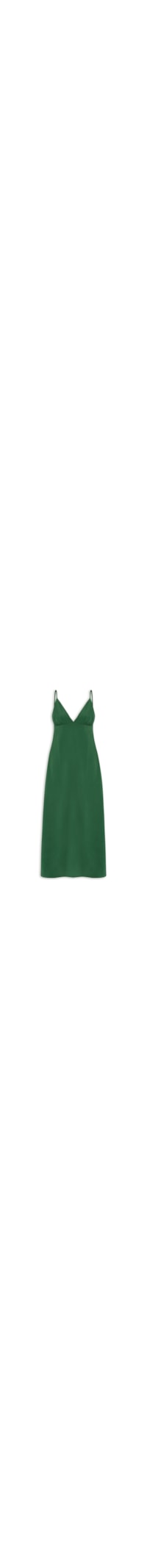 Vestido Enviesado Midi - Verde