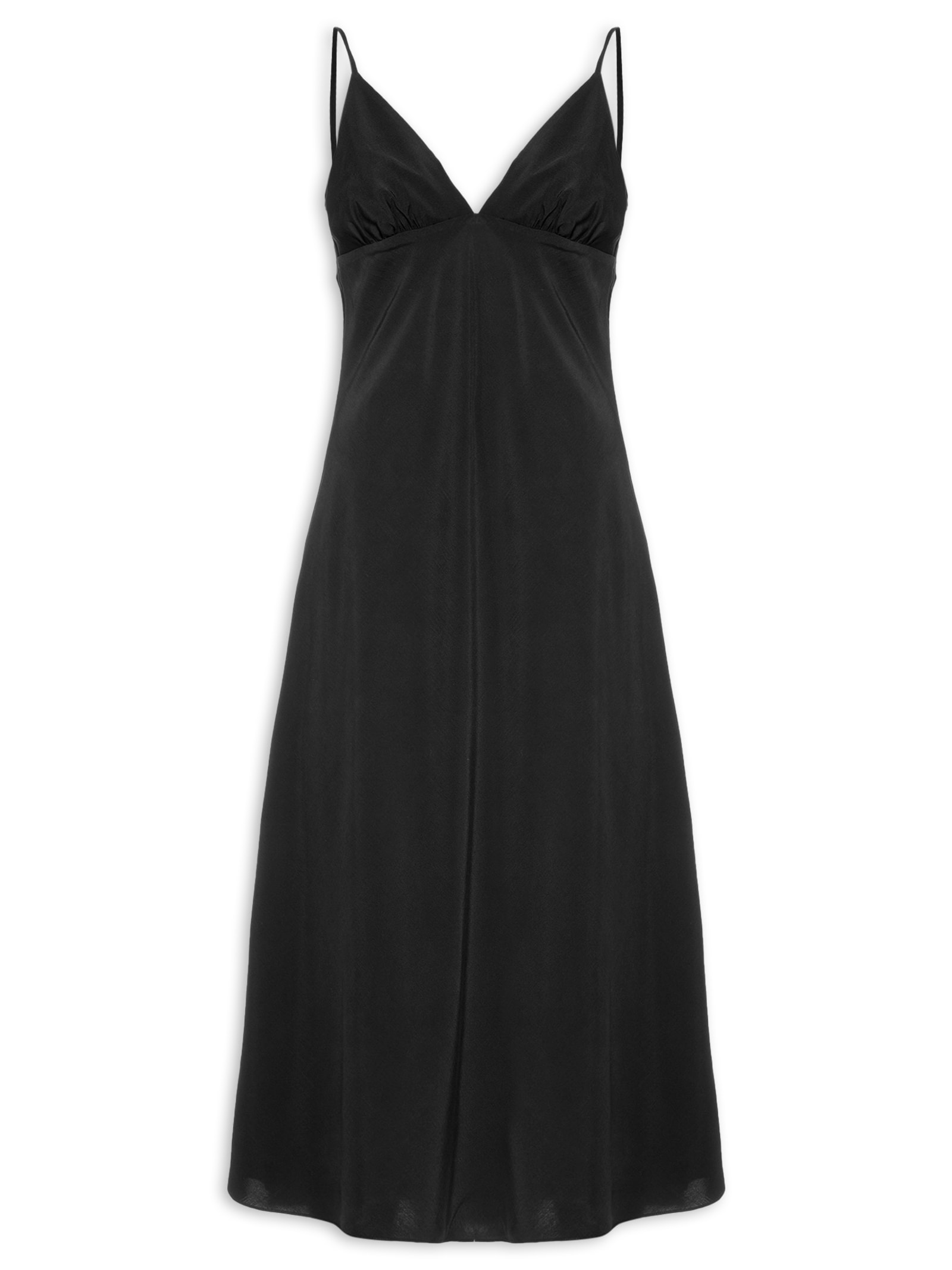 Vestido Enviesado Midi – Preto Farm