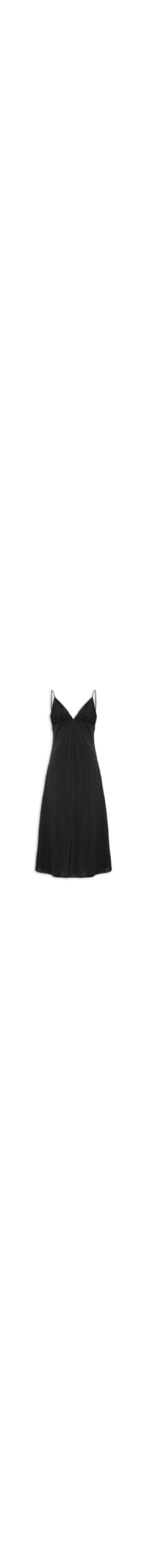 Vestido Enviesado Midi – Preto