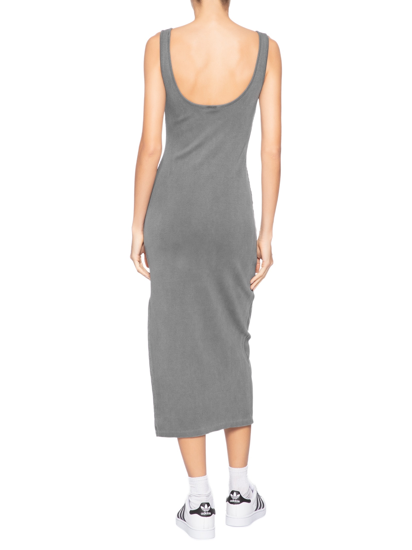 Vestido Essentials Rib Cinza Adidas Originals