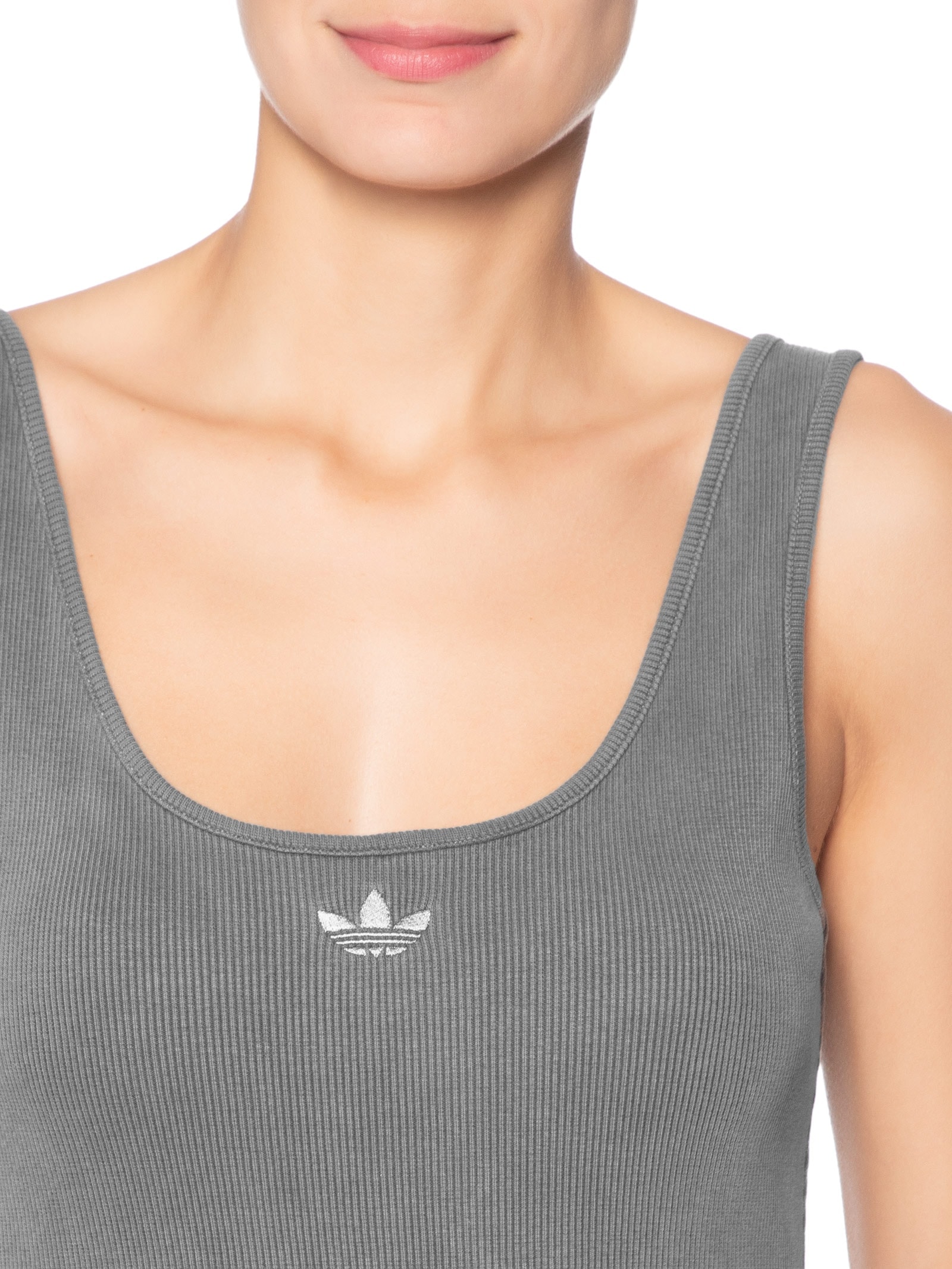 Vestido Essentials Rib Cinza Adidas Originals