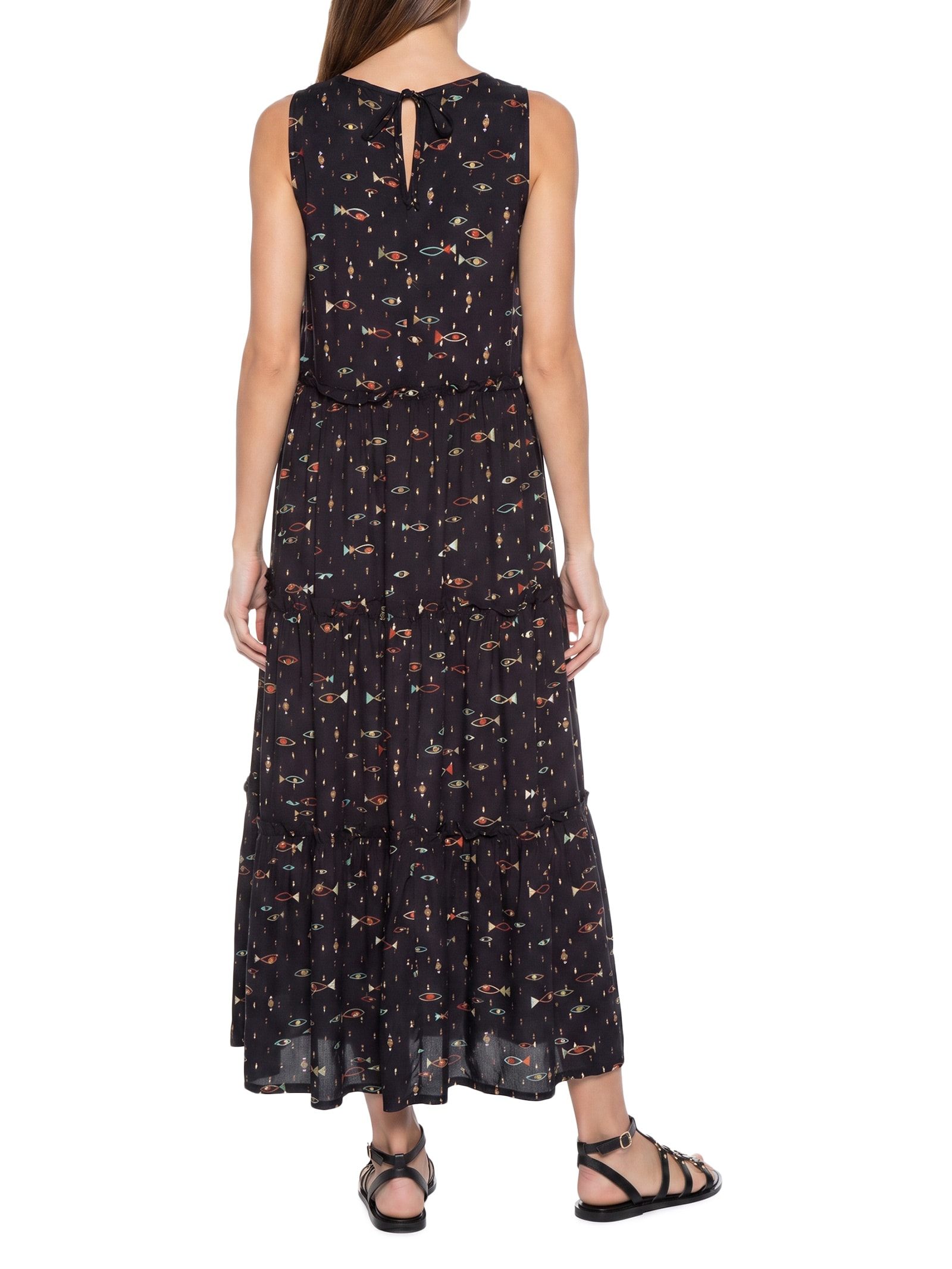 Vestido Est Beta Preto Cantão