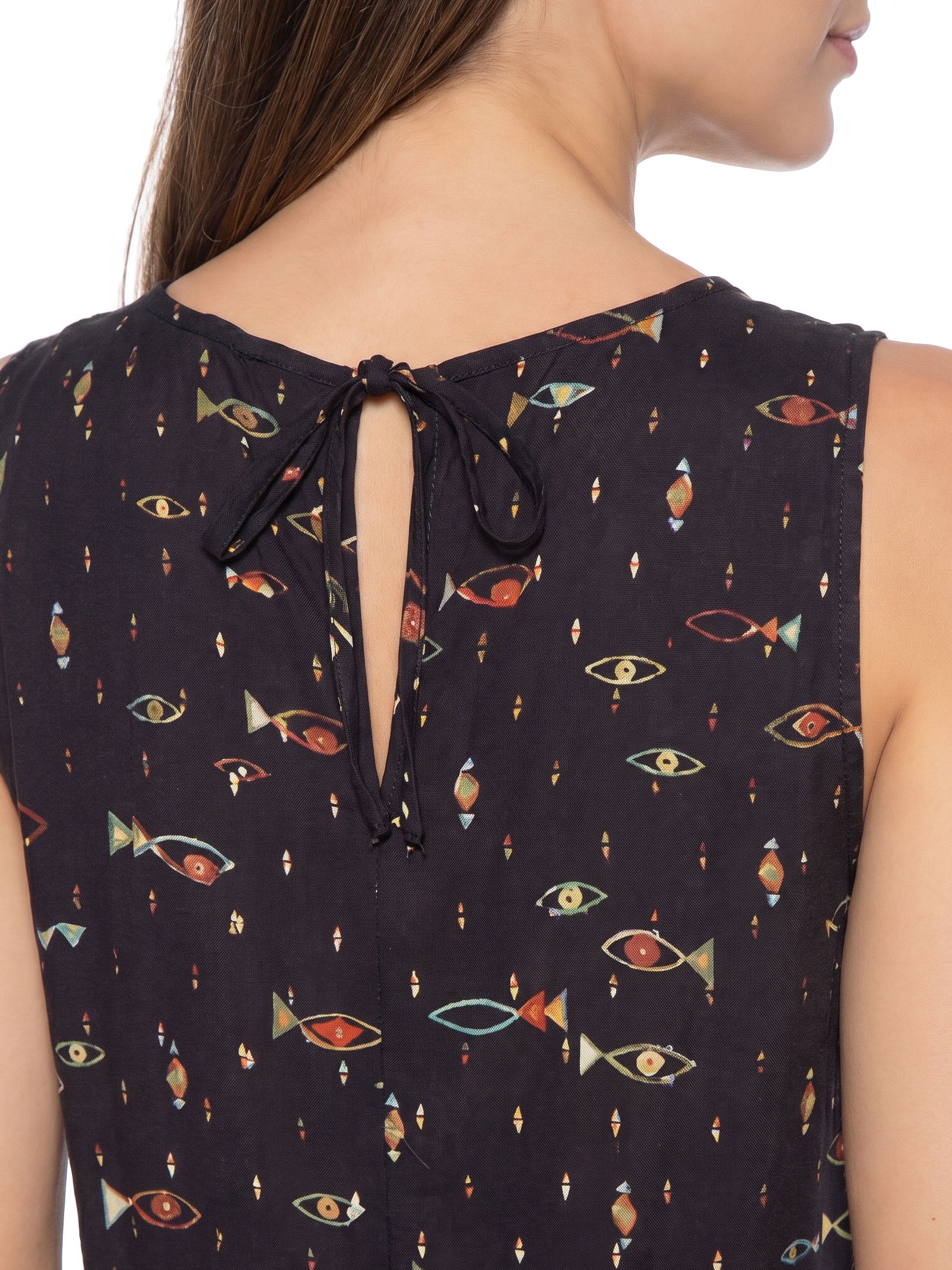 Vestido Est Beta Preto Cantão