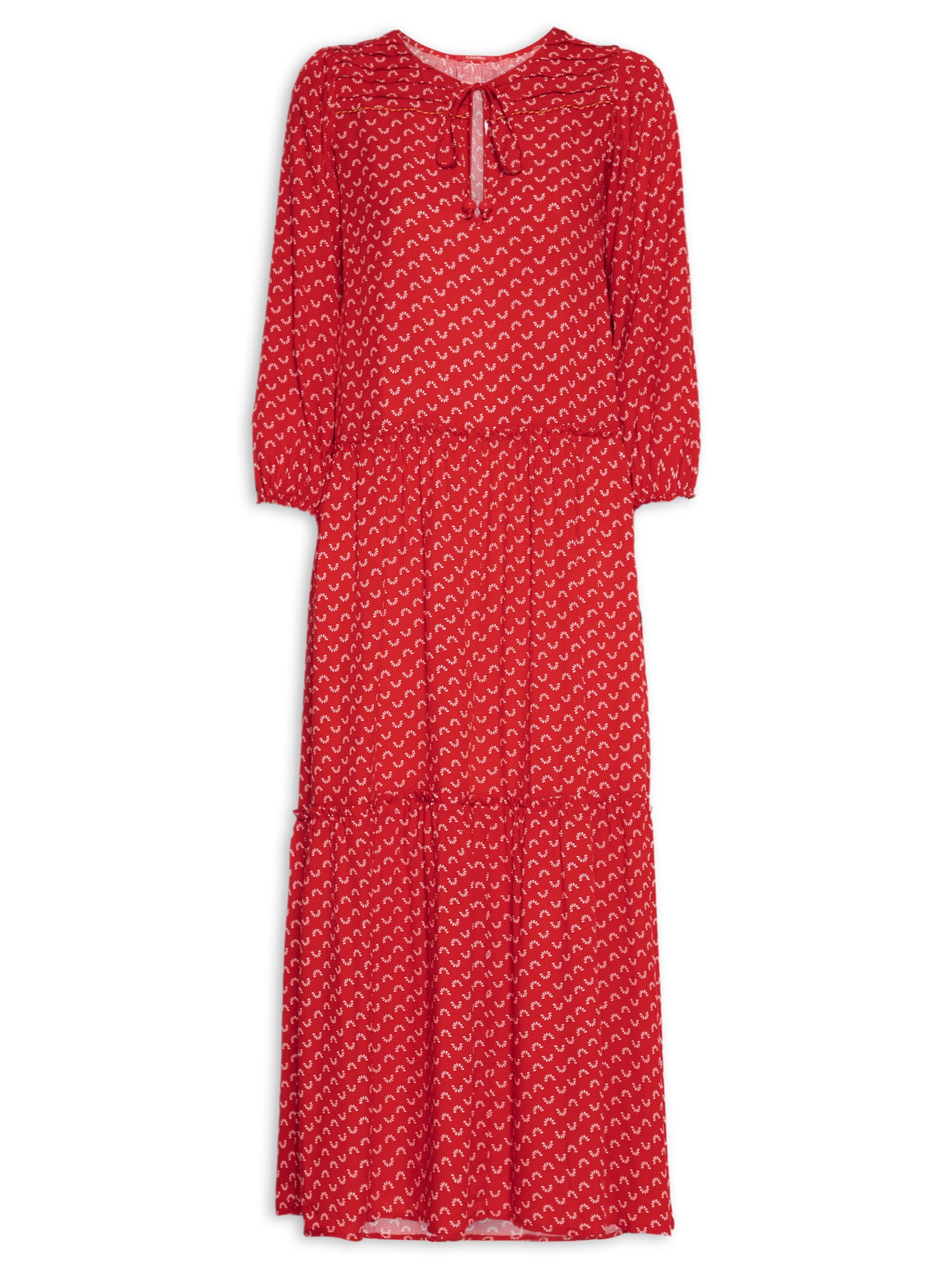 Vestido Est Lagostim Vermelho Cantão