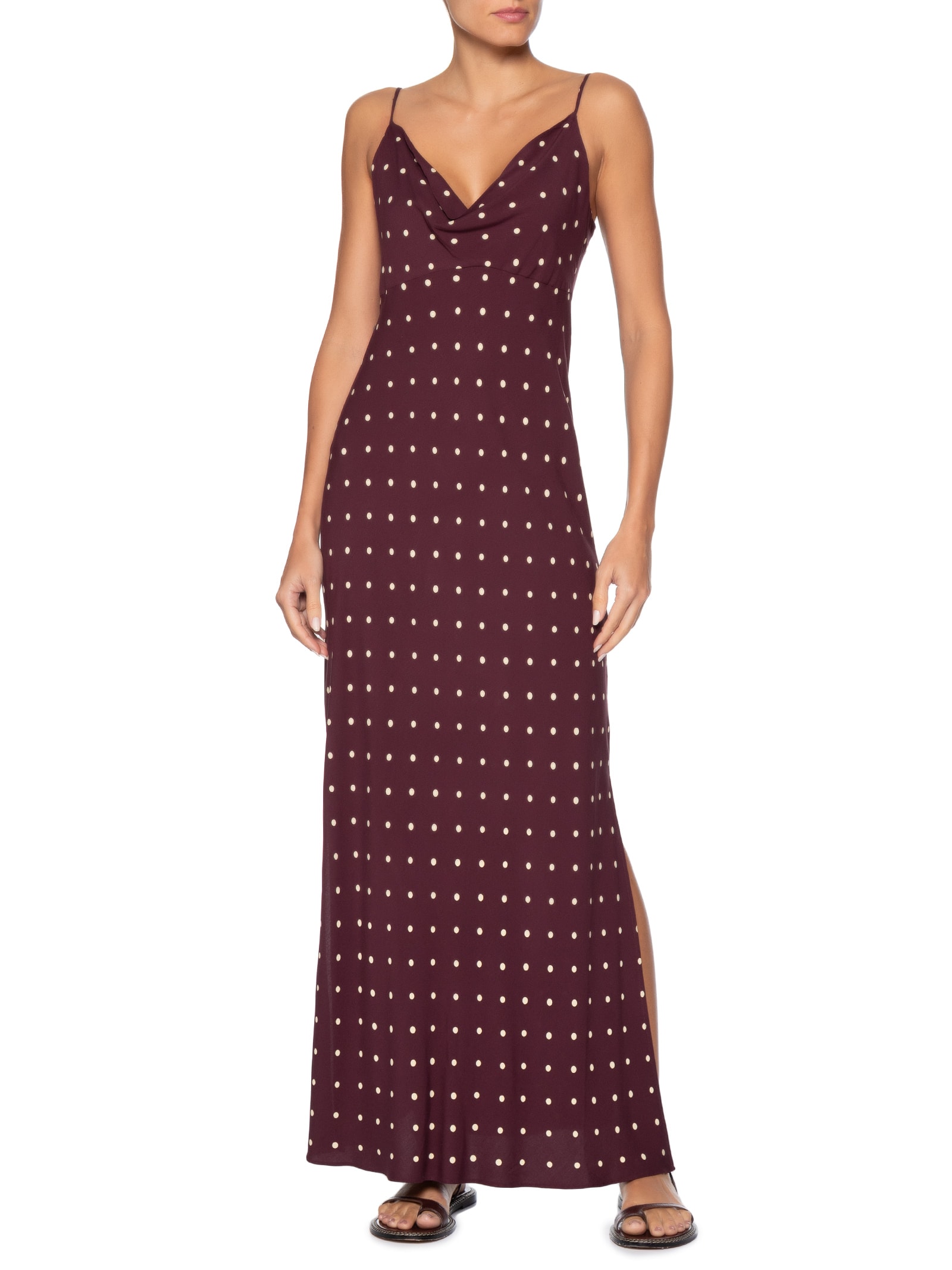 Vestido Est Noturna Marrom Dress To