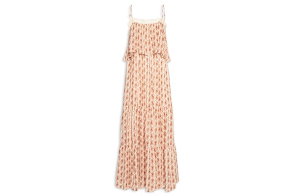 Vestido Estampa Beira Mar - Bege