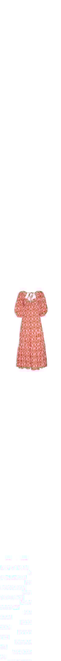 Vestido Estampa Beira Mar - Laranja