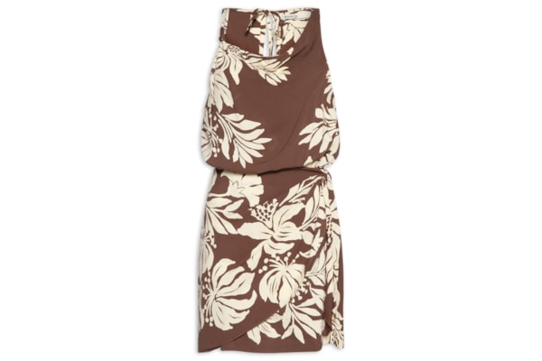 Vestido Estampa Bela Flor - Marrom