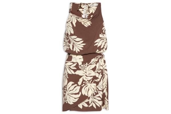 Vestido Estampa Bela Flor - Marrom