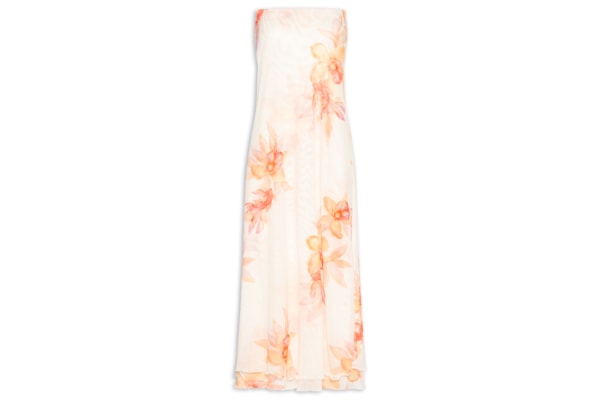 Vestido Estampa Beta Alça Removível - Rosa