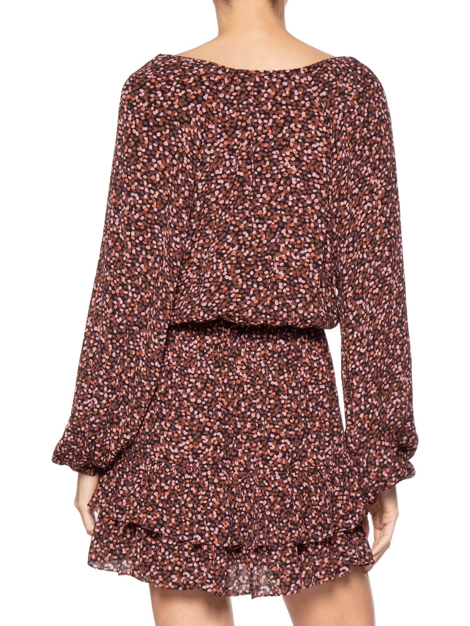 Vestido Estampa Céu Noturno Marrom Dress To