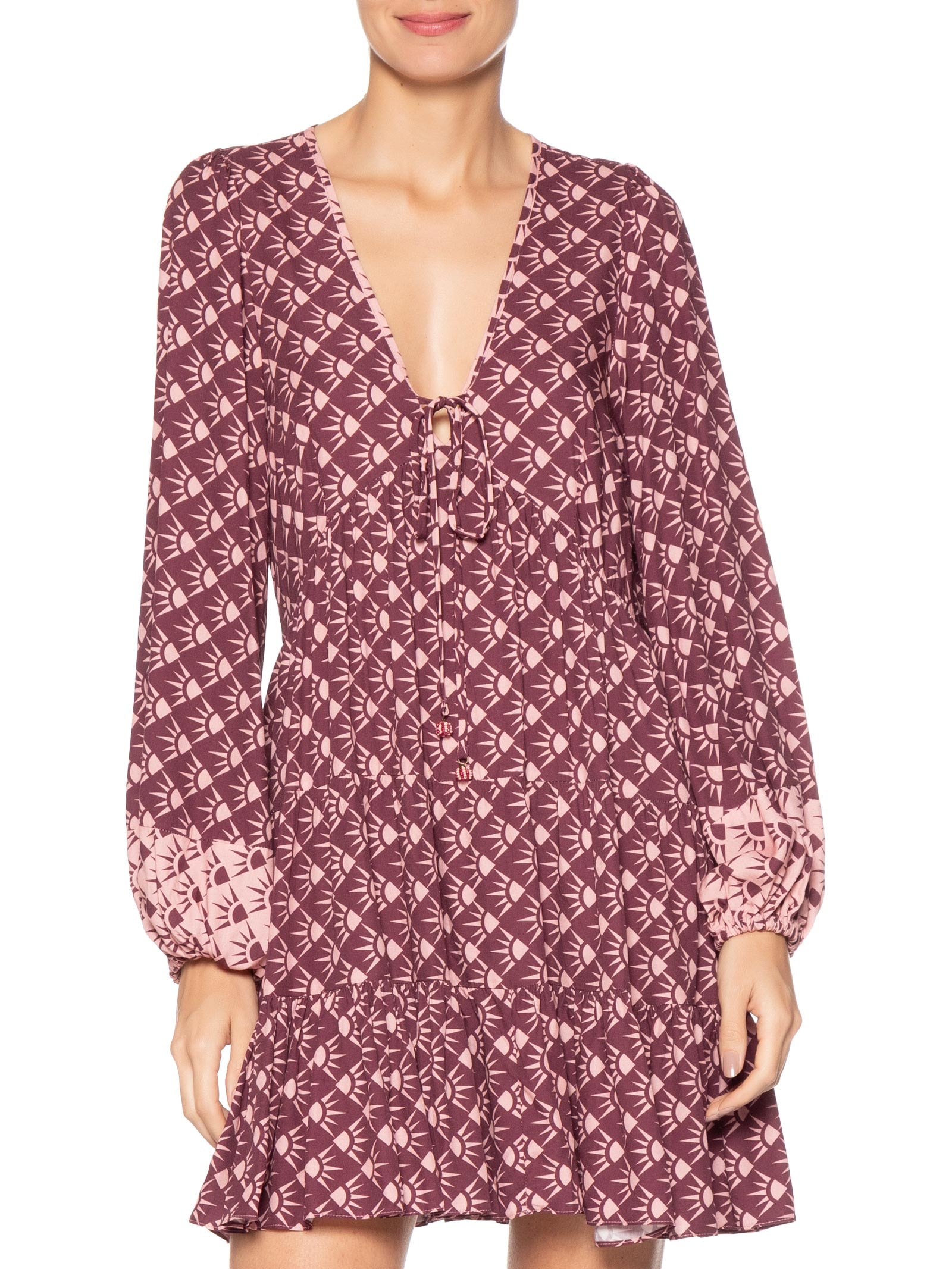 Vestido Estampa Floriluz Mix Rosa Dress To