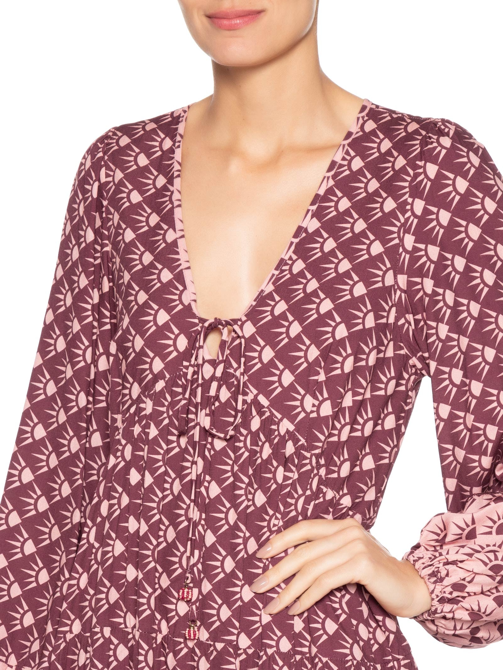 Vestido Estampa Floriluz Mix Rosa Dress To