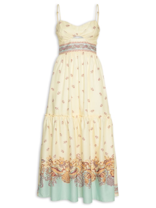 Vestido Estampa Leveza - Off White