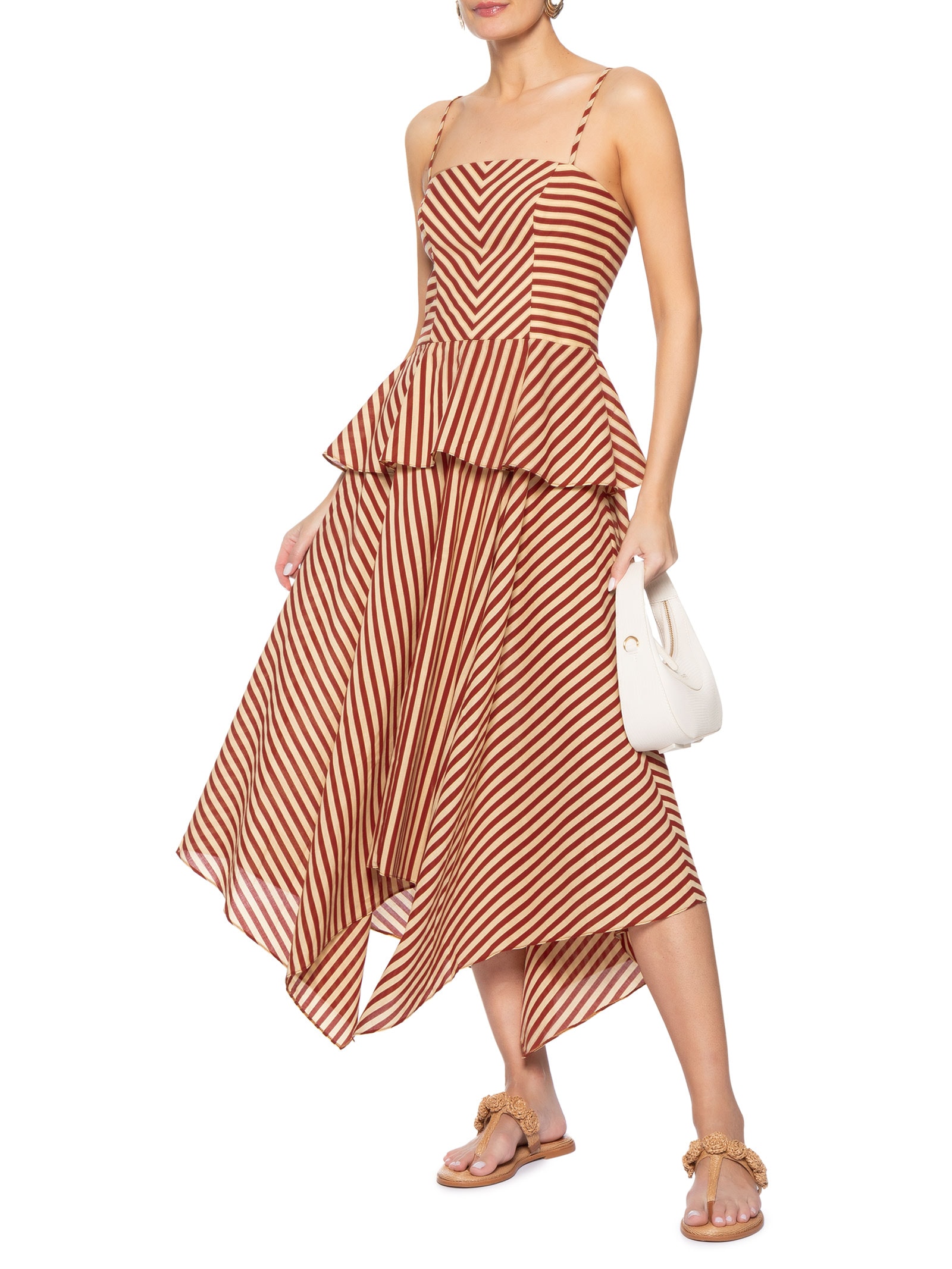 Vestido Estampa Listra Navy Vermelho Dress To