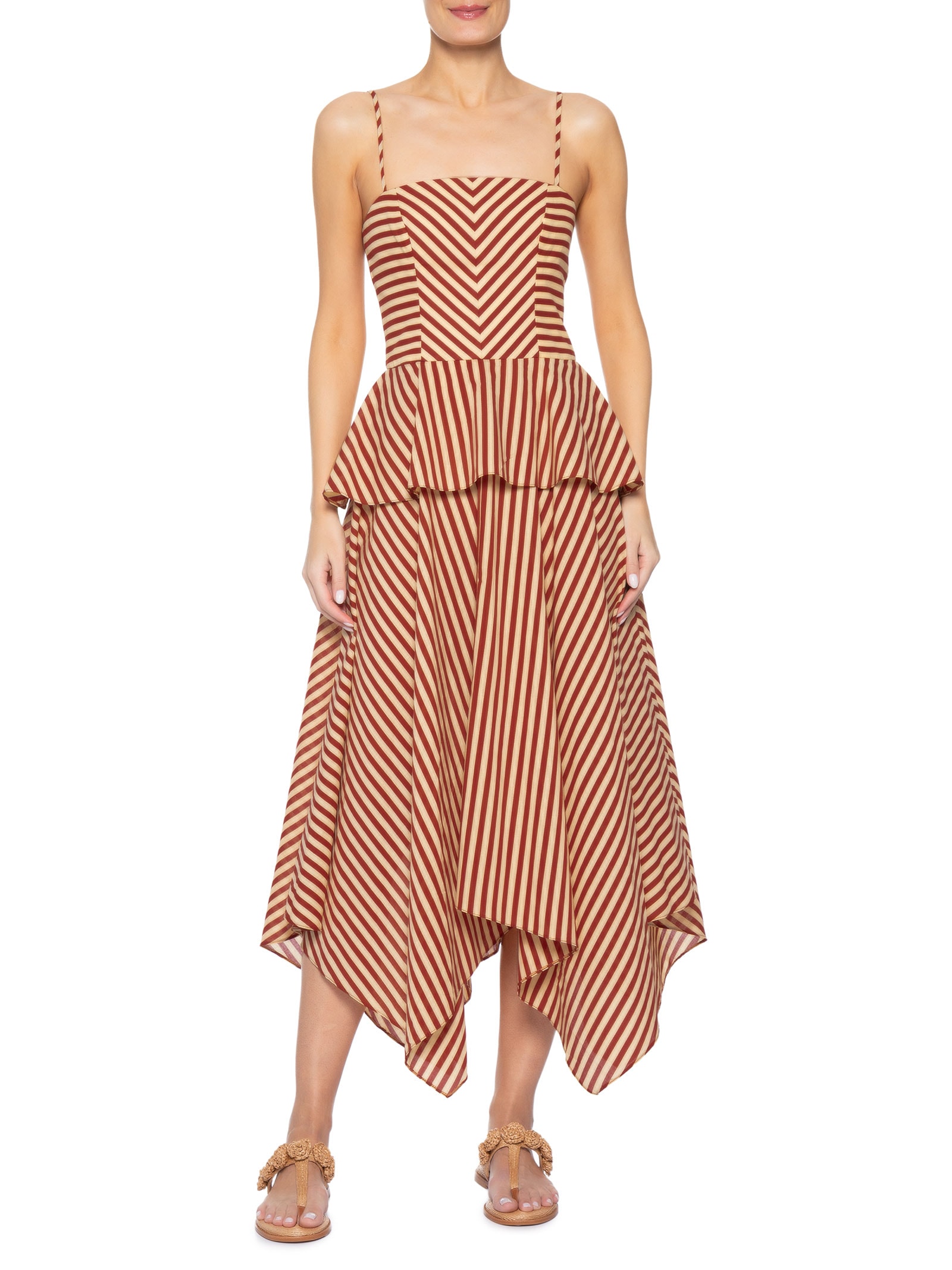 Vestido Estampa Listra Navy Vermelho Dress To
