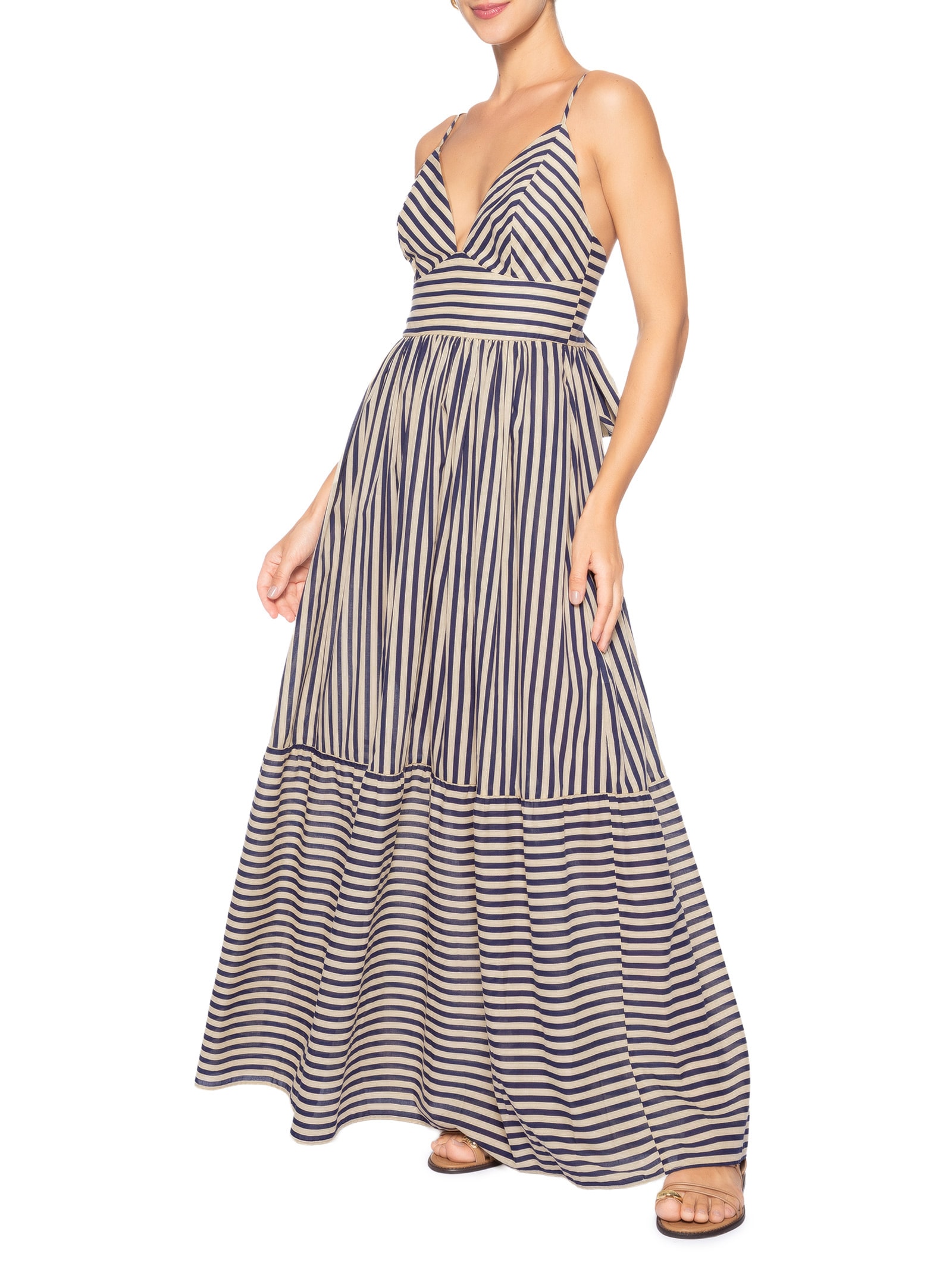 Vestido Estampa Listra – Preto Dress To