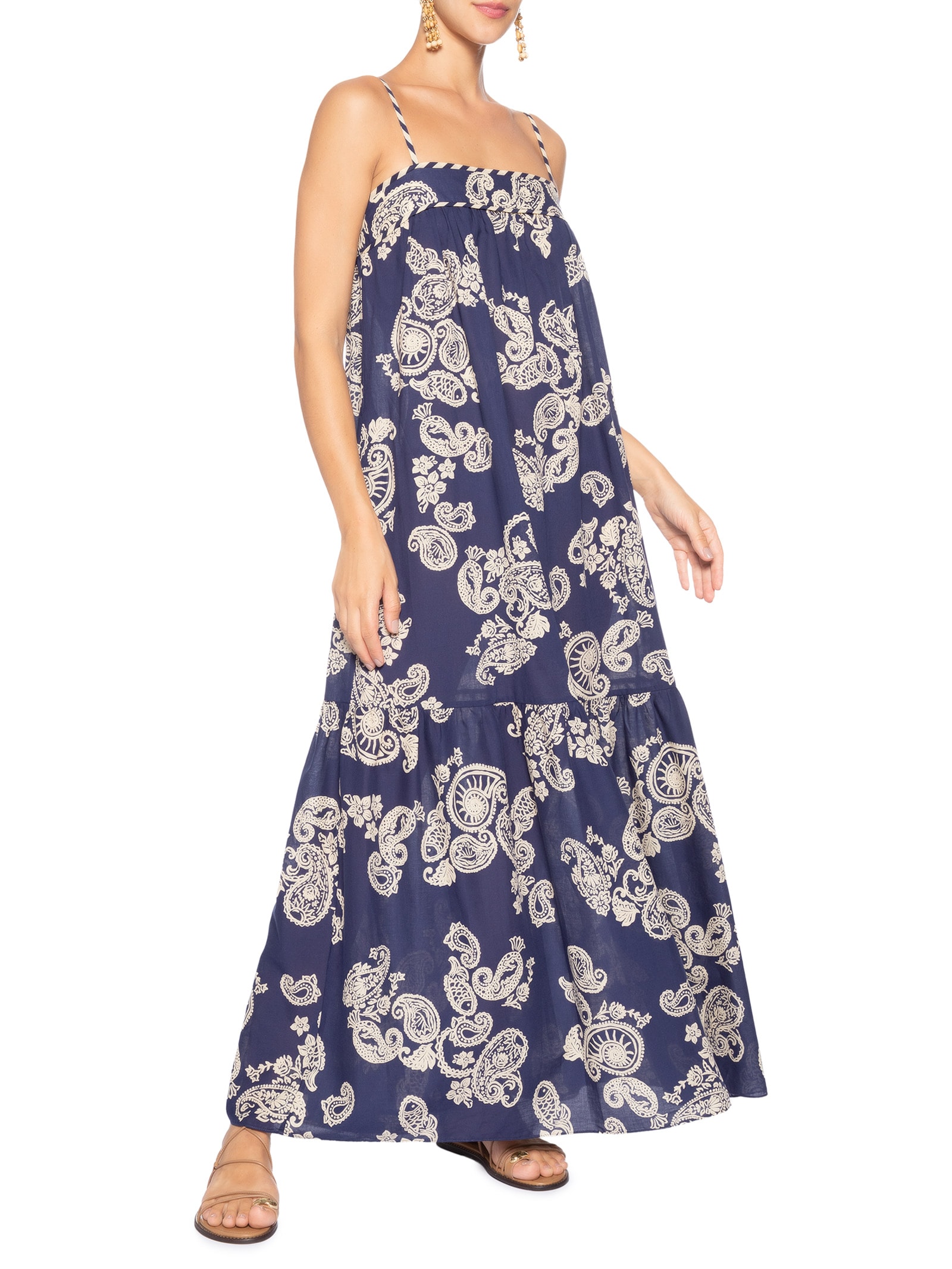 Vestido Estampa Marinha Mix – Azul Dress To