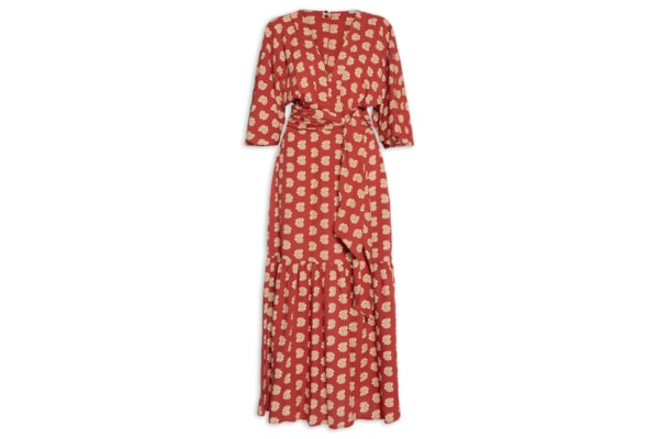 Vestido Estampa Marisco - Vermelho