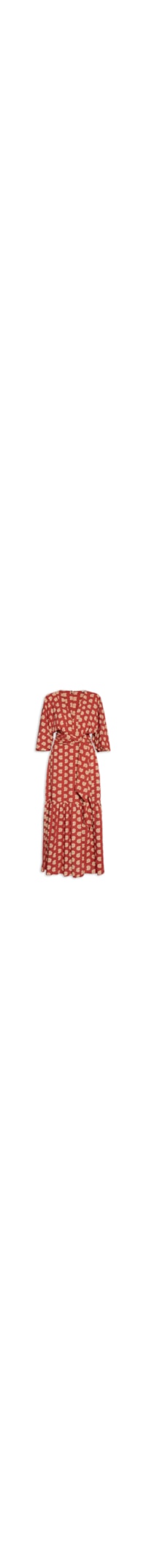 Vestido Estampa Marisco - Vermelho