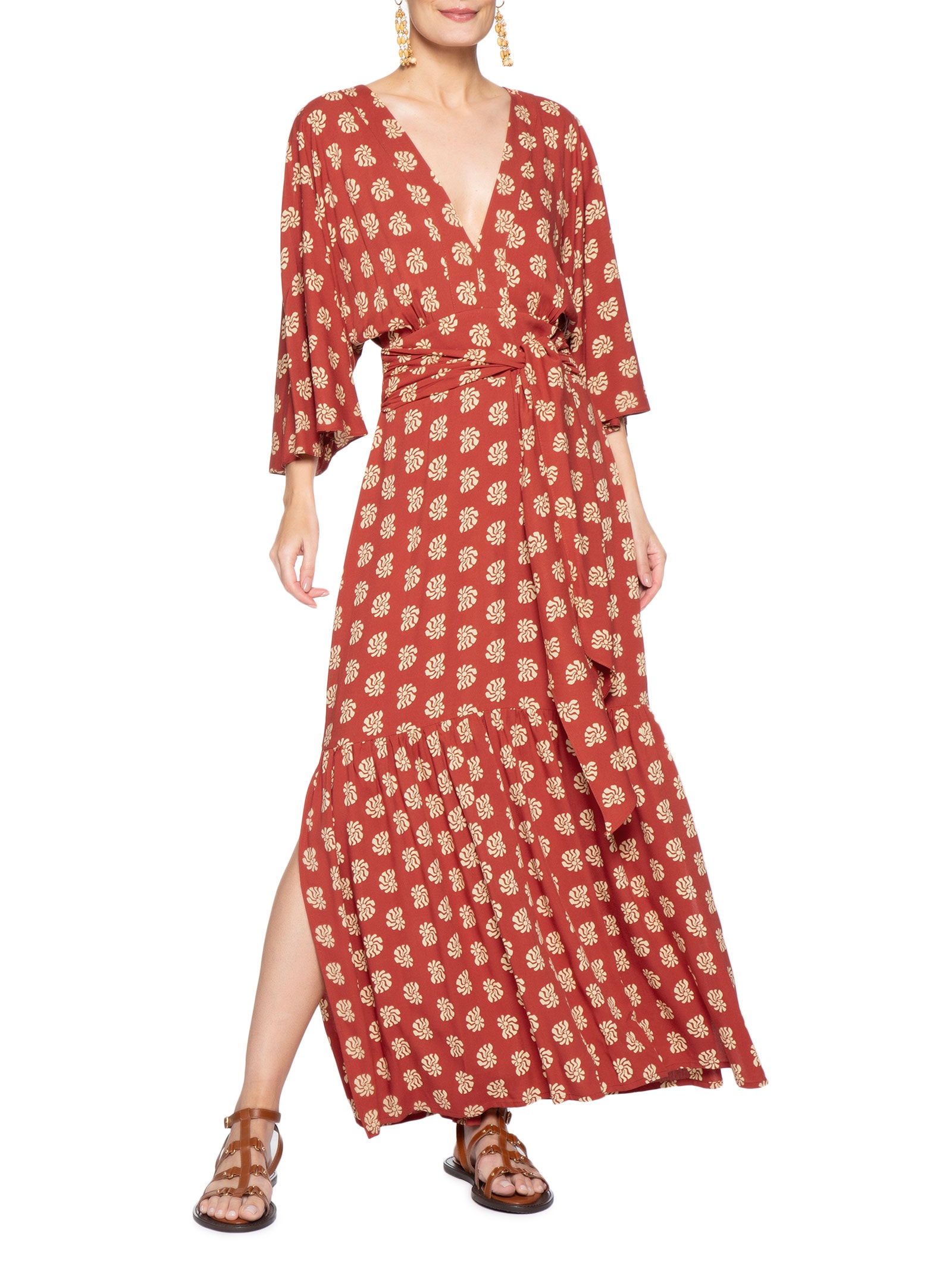 Vestido Estampa Marisco Vermelho Dress To