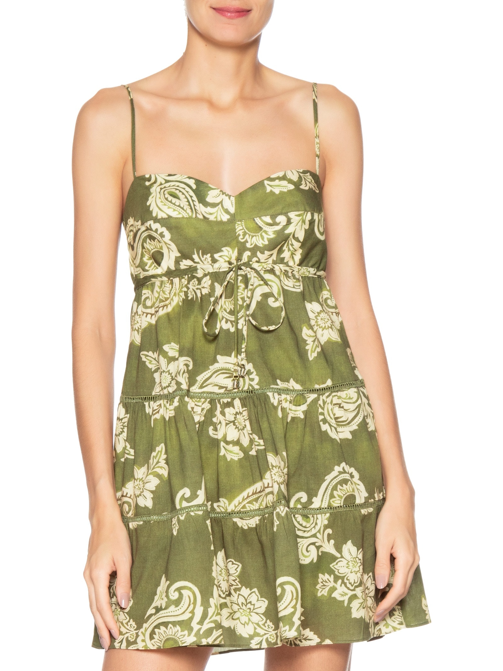 Vestido Estampa Rota do Sol Verde Dress To