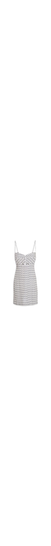 Vestido Estampa Trama Do Mar - Azul