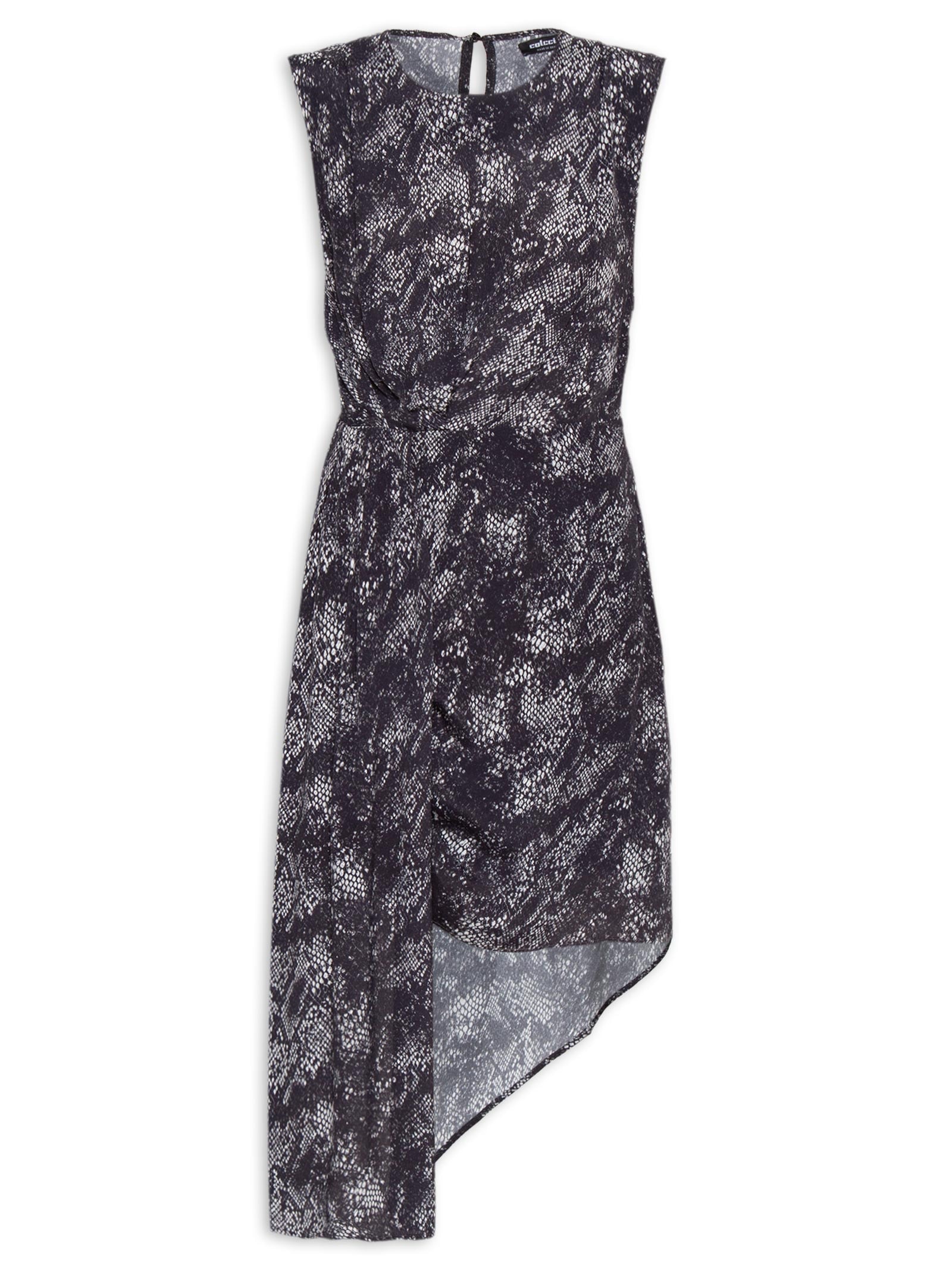 Vestido Estampado Cinza Colcci
