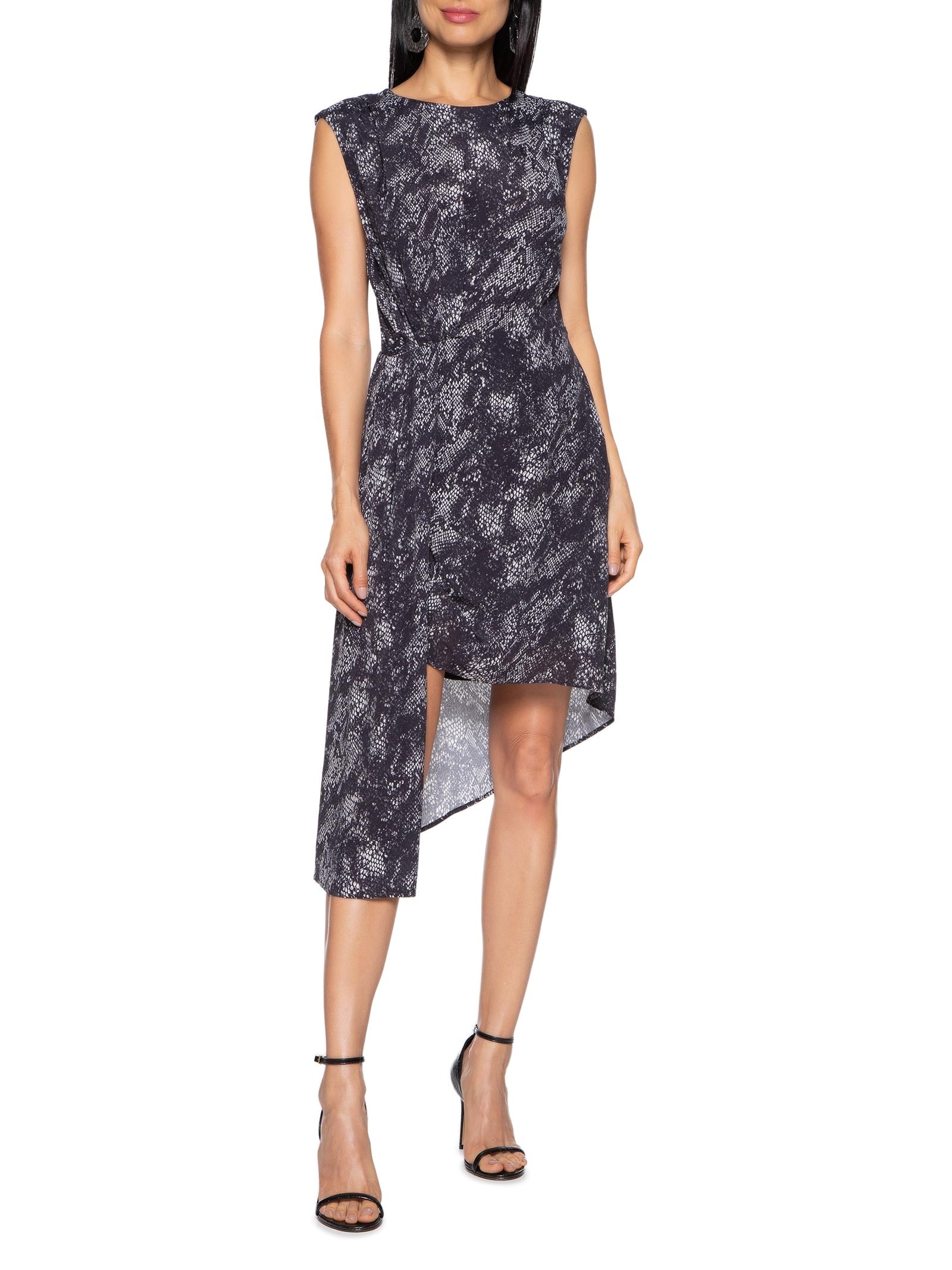 Vestido Estampado Cinza Colcci