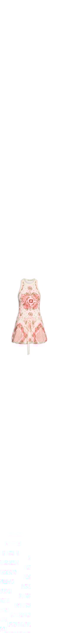 Vestido Estampado Detalhe - Off White