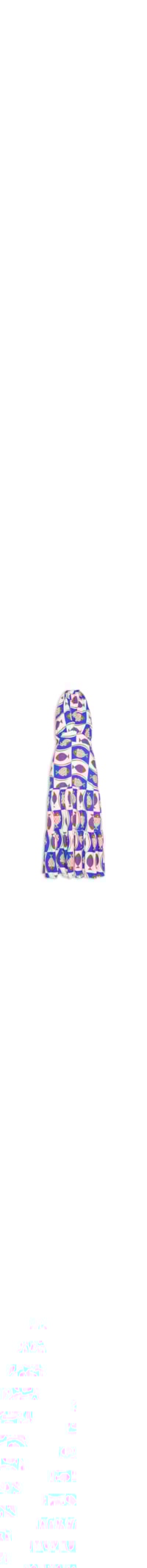 Vestido Estampado Frente Única - Azul